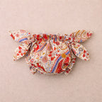 Maillot de bain bébé fleuri orange style bloomer Matholie