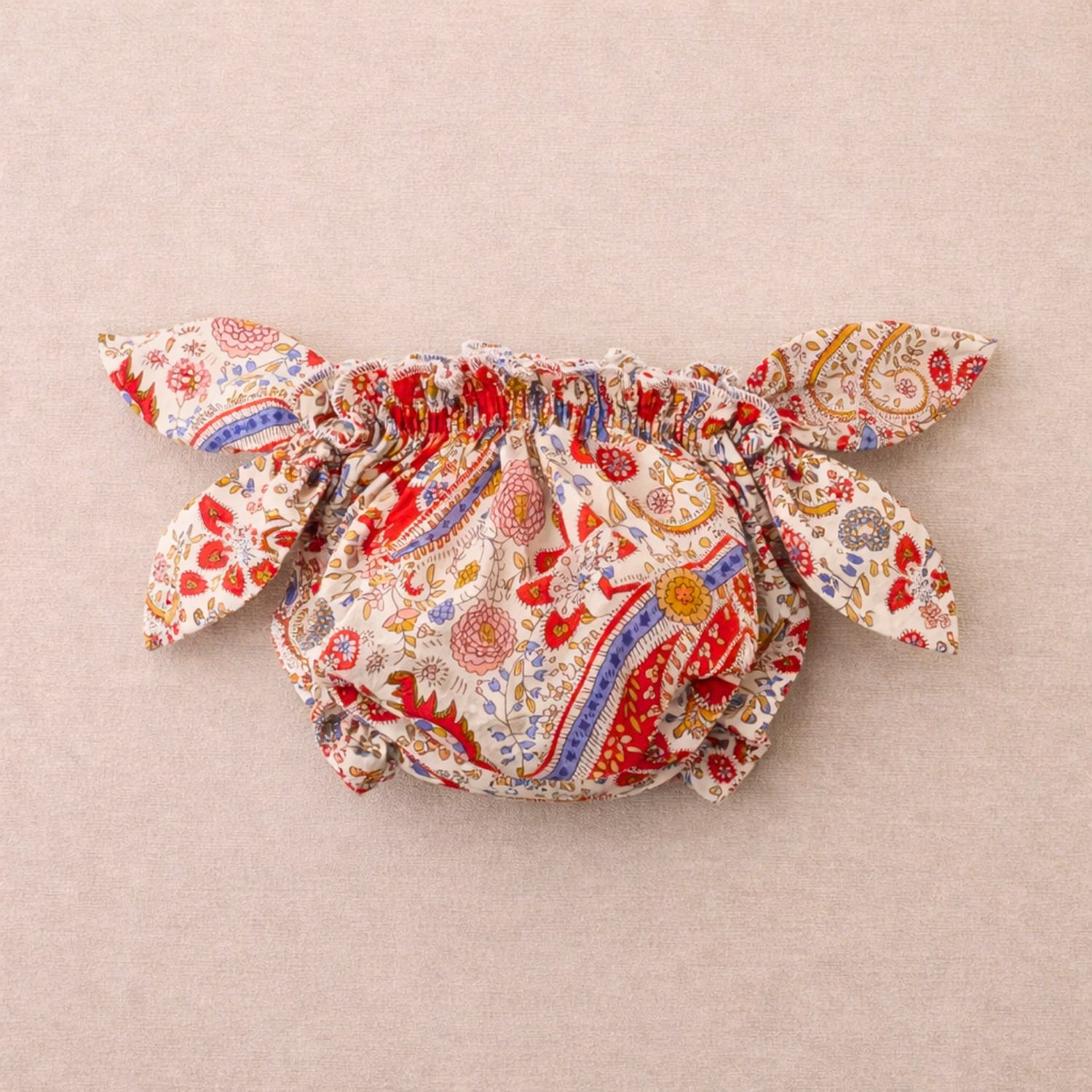 Maillot de bain bébé fleuri orange style bloomer Matholie