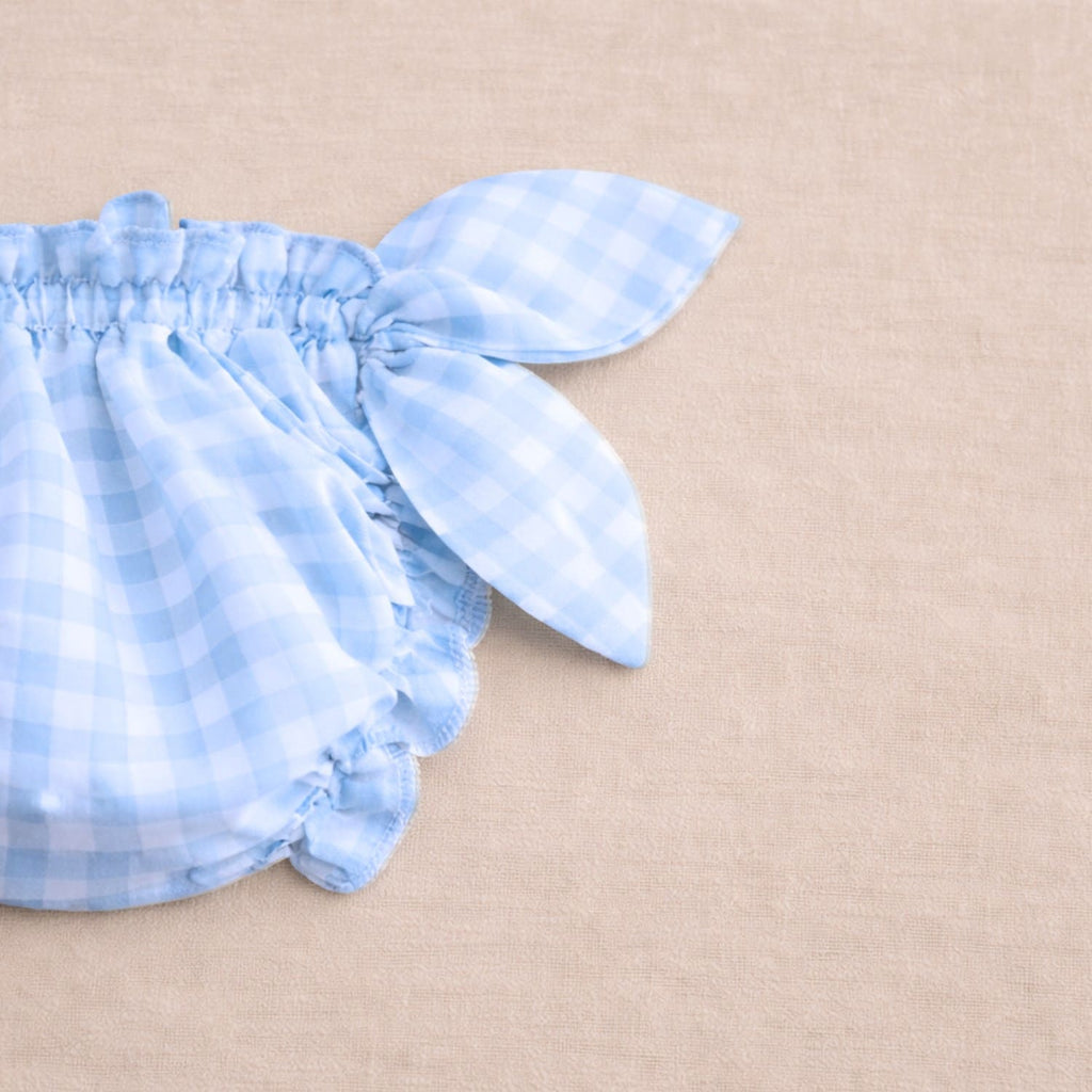 Bloomer de bain bébé vichy bleu Matholie style rétro