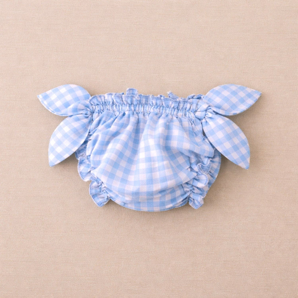 Bloomer de bain bébé vichy bleu Matholie style rétro